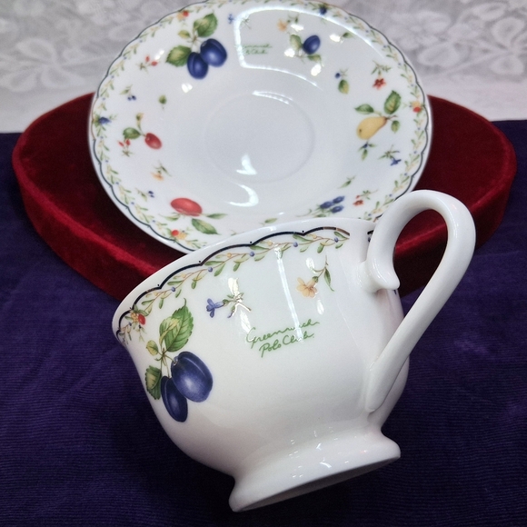 Greenwich Polo Club Other - Vintage Greenwich Polo Club Teacup And Saucer Set 1999 Fruits Pattern Rare Japan
